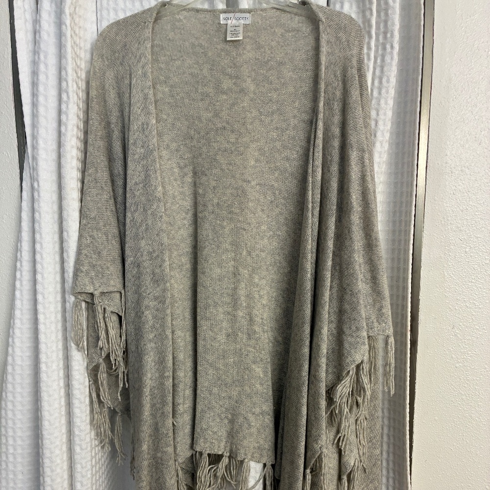 Sole Society Lambswool Fringed Wrap